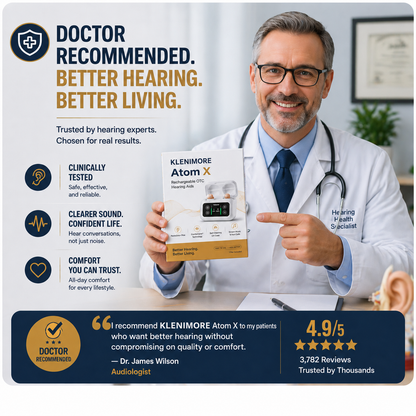 🔥 Only 2 Hours Left! 👂 KLENIMORE™ Atom X Smart Hearing Aids — Clearer Sound, More Comfortable Living 💖🔊