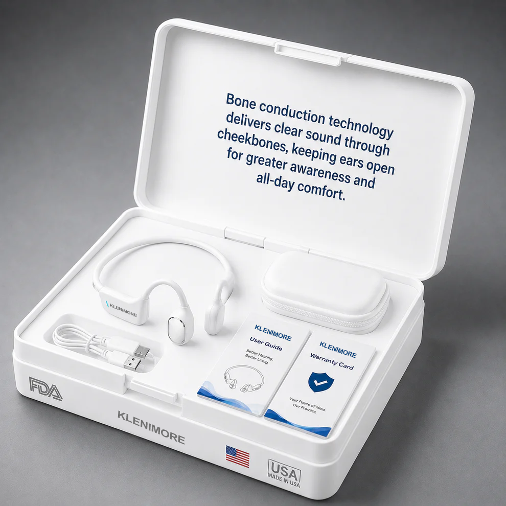 🔥 Final 2 Hours : Only Limited Stock Left🏆KLENIMORE®  Bone Conduction Smart Hearing Headphones （Mayo Clinic Recommended）
